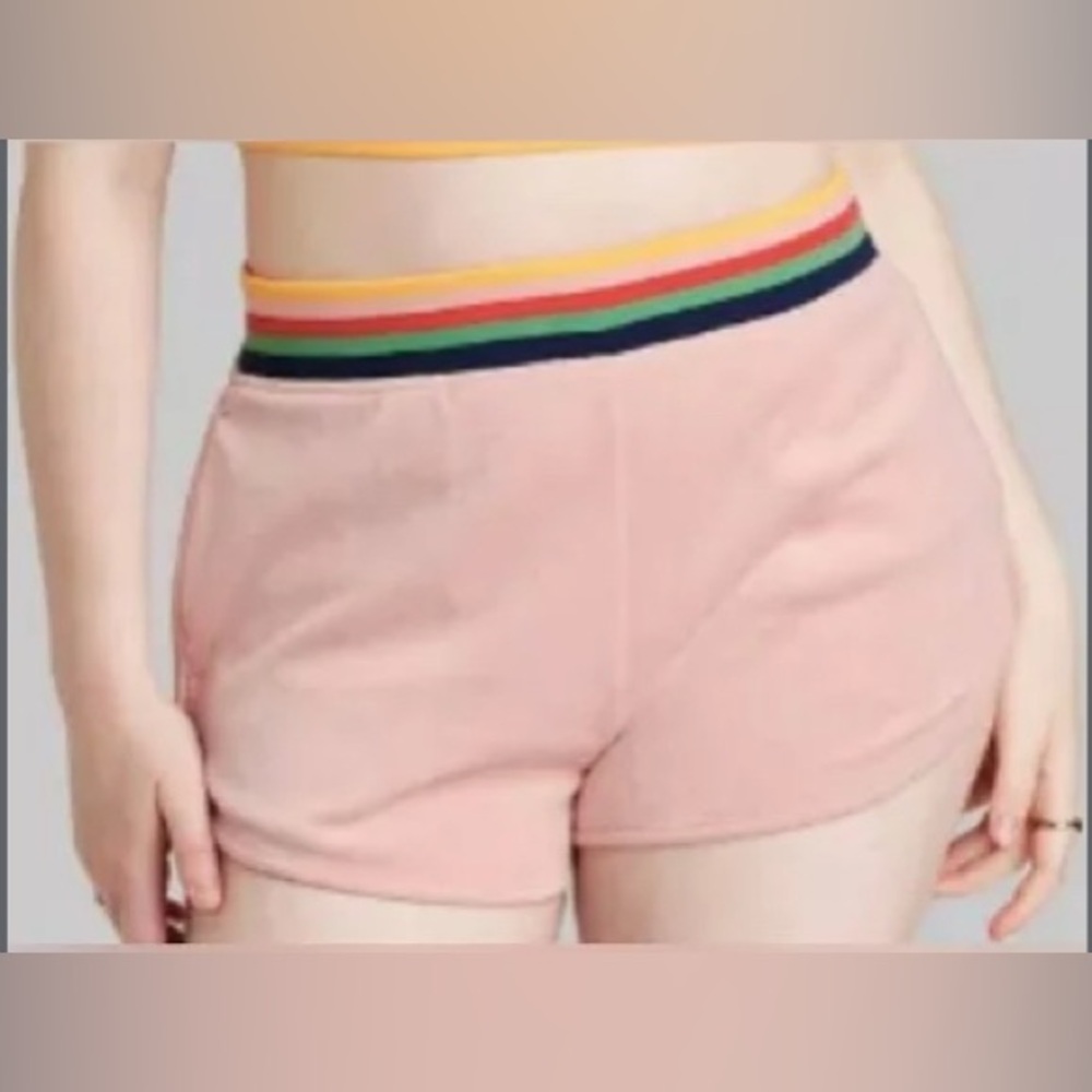 Wild Fable Women's Pink Shorts with Multicolor Waistband